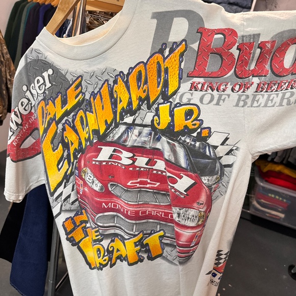 Vintage Dale Earnhardt Budweiser Racing Big Print T-shirt - Picture 3 of 8